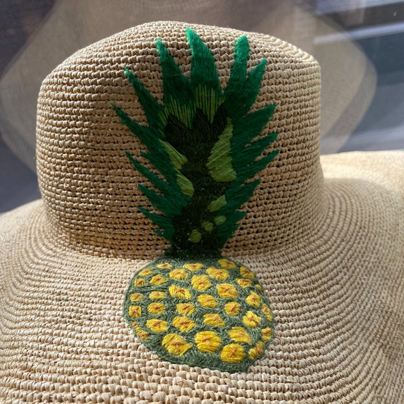 Luxe Ultra-wide Pineapple Straw Hat main image 6